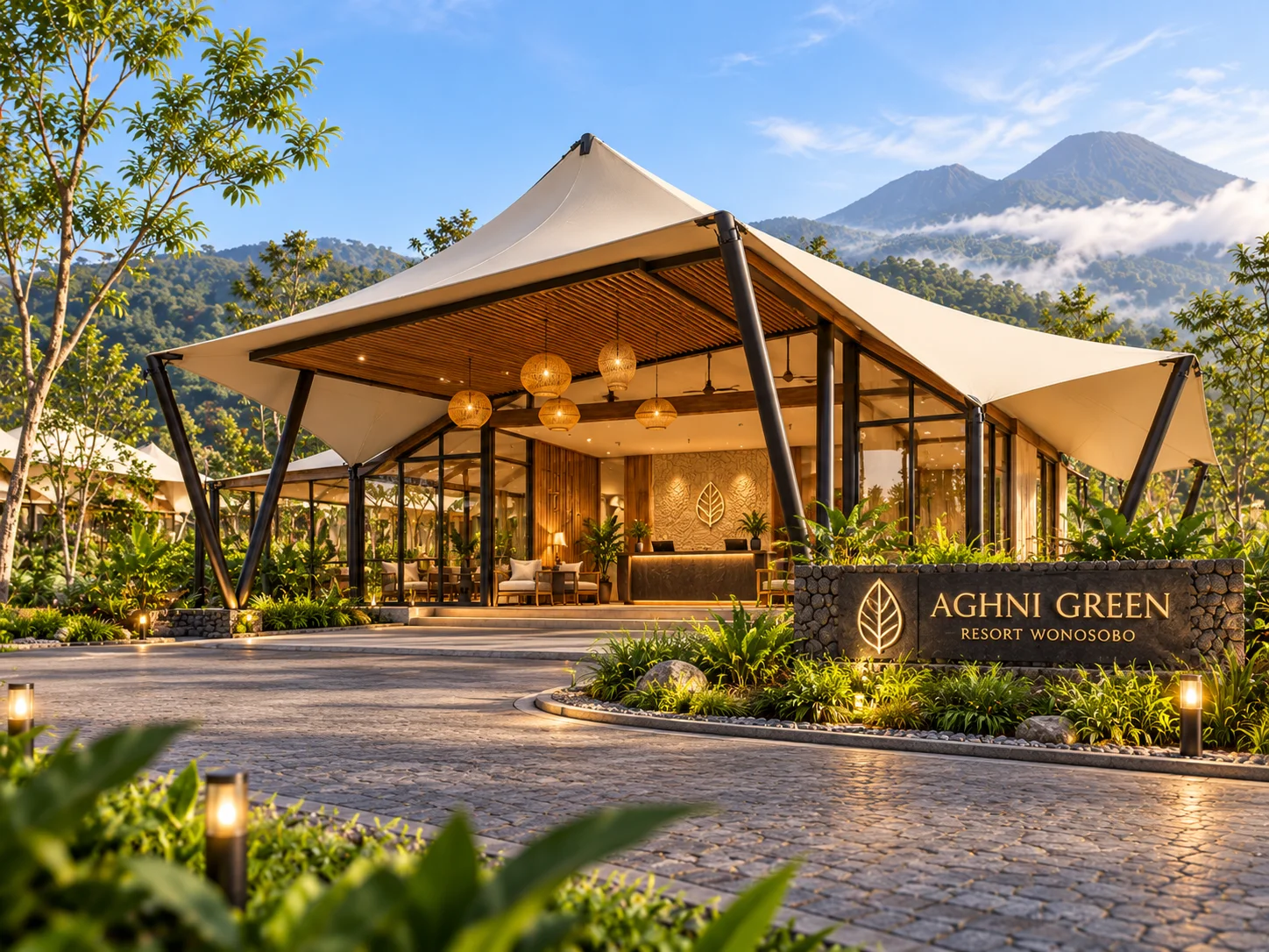 Konsep lobby resort
